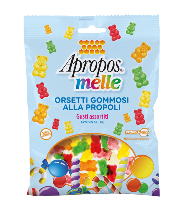 APROPOS MELLE ORSETTI GOMMOSI ALLA PROPOLI GUSTI ASSORTITI 100 G - Farmacia Mastrangelo 