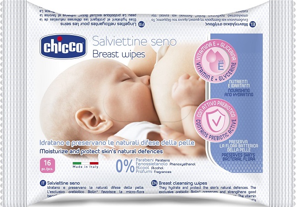 CHICCO SALVIETTE DETERGENTI PER IL SENO 16 PEZZI - Farmacia Mastrangelo 