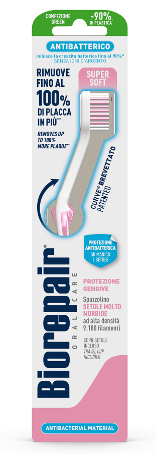 BIOREPAIR ORAL CARE ANTIBATTERICO SPAZZOLINO PIU' COMFORT PROTEZIONE GENGIVE SETOLE SUPER SOFT - Farmacia Mastrangelo 