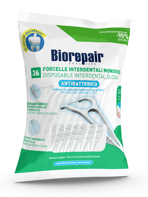 BIOREPAIR ORAL CARE ANTIBATTERICO FORCELLE INTERDENTALI MONOUSO 36 PEZZI - Farmacia Mastrangelo 