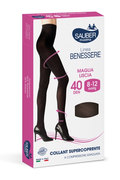 COLLANT SUPERCOPRENTE SAUBER 8-12MMHG NERO 3 - Farmacia Mastrangelo 