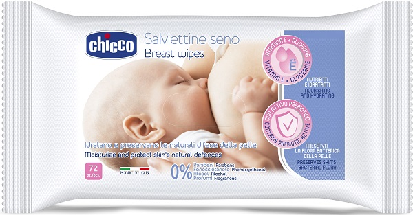 CHICCO SALVIETTE DETERGENTI PER IL SENO 72 PEZZI - Farmacia Mastrangelo 