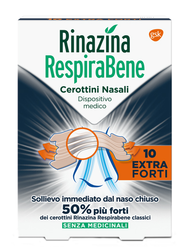 RINAZINA RESPIRABENE CEROTTI NASALI EXTRA FORTI 10 PEZZI - Farmacia Mastrangelo 