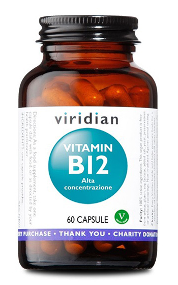 VIRIDIAN VITAMIN B12 HIGH POTENCY 60 CAPSULE VIRIDIAN VITAMINA B12 ALTA CONCENTRAZIONE - Farmacia Mastrangelo 