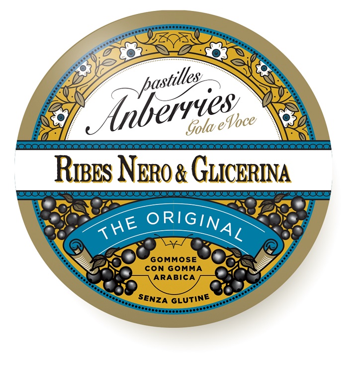ANBERRIES CLASSICHE RIBES NERO & GLICERINA CARAMELLE 55 G - Farmacia Mastrangelo 