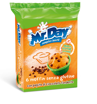 MR DAY MUFFIN SENZA GLUTINE CON PEPITE DI CIOCCOLATO FONDENTE 6 X 42 G - Farmacia Mastrangelo 