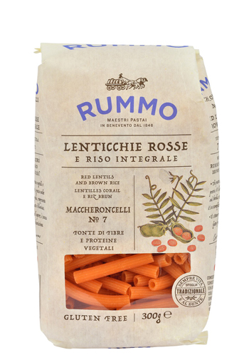 RUMMO MACCHERONCELLI N 7 LENTICCHIE ROSSE E RISO INTEGRALE 300 G - Farmacia Mastrangelo 
