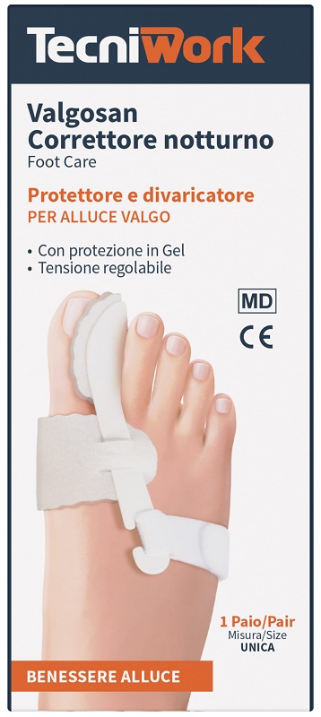CORRETTORE NOTTURNO PER ALLUCE VALGO MISURA UNICA VALGOSAN 1 PAIO - Farmacia Mastrangelo 
