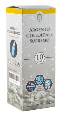 ARGENTO COLLOIDALE SUPREMO 10PPM CERTIFICATO CON CONTAGOCCE 50 ML - Farmacia Mastrangelo 