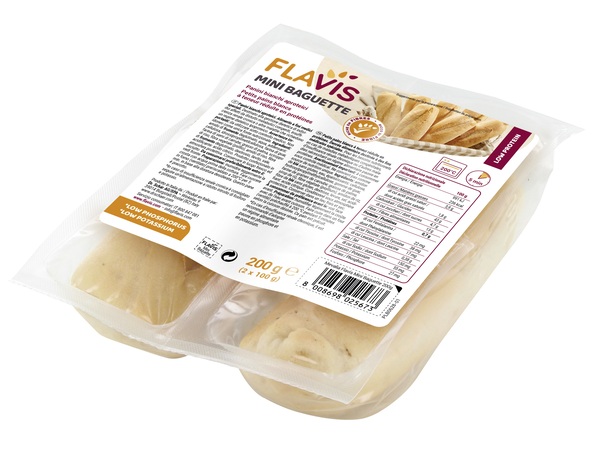 FLAVIS MINI BAGUETTE PANINI BIANCHI APROTEICI 2 PEZZI DA 100 G - Farmacia Mastrangelo 