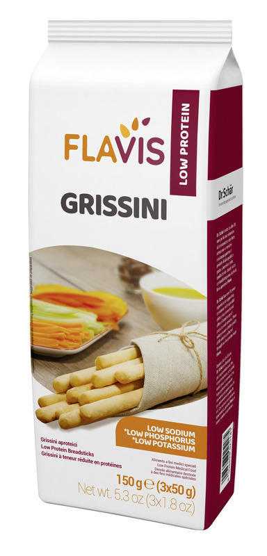 FLAVIS GRISSINI APROTEICI 3 PORZIONI DA 50 G - Farmacia Mastrangelo 
