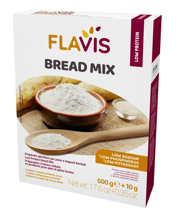 FLAVIS BREAD MIX PREPARATO PER PANE E IMPASTI LIEVITATI APROTEICI 500 G - Farmacia Mastrangelo 