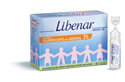 SOLUZIONE SALINA IPERTONICA 3% LIBENAR PER INALAZIONE CON AEROSOL 18 FLACONCINI MONOUSO X 4ML - Farmacia Mastrangelo 