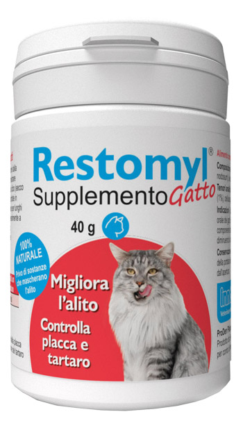 RESTOMYL SUPPLEMENTO GATTO FLACONCINO 40 G - Farmacia Mastrangelo 