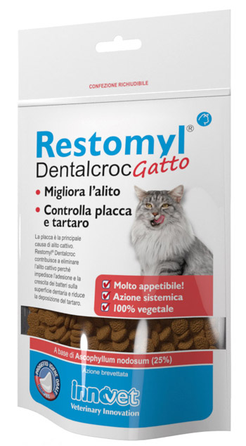 RESTOMYL DENTALCROC GATTO BUSTA 60 G - Farmacia Mastrangelo 