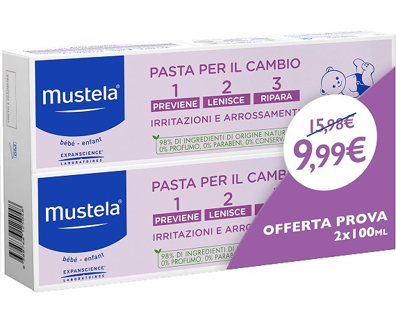 MUSTELA BIPACK PASTA CAMBIO 2 X 100 ML - Farmacia Mastrangelo 