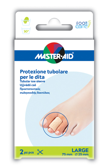 PROTEZIONE TUBOLARE IN GEL MASTER-AID FOOTCARE ELASTICIZZATO LARGE 7,5 CM 20 MM 2 PEZZI C5 - Farmacia Mastrangelo 