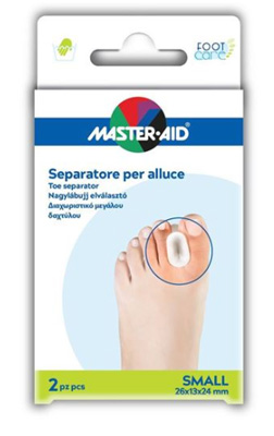 SEPARATORE DITA IN GEL MASTER-AID FOOTCARE PER ALLUCE SMALL 2 PEZZI D1 - Farmacia Mastrangelo 