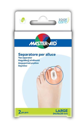 SEPARATORE DITA IN GEL MASTER-AID FOOTCARE PER ALLUCE LARGE 2 PEZZI D2 - Farmacia Mastrangelo 