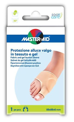 PROTEZIONE IN GEL E TESSUTO MASTER-AID FOOTCARE PER ALLUCE VALGO 1 PEZZO D5 - Farmacia Mastrangelo 