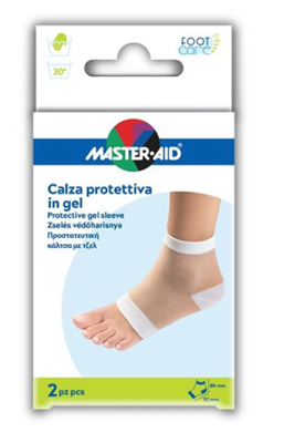 CALZA CON PROTEZIONE MASTER-AID FOOTCARE IDRATANTE IN GEL/TESSUTO PER TALLONI 2 PEZZI F1 - Farmacia Mastrangelo 