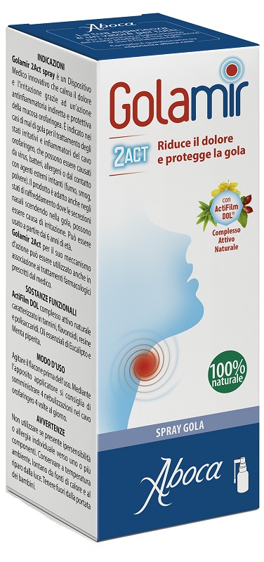 GOLAMIR 2ACT SPRAY 30 ML NO ALCOOL ADULTI E BAMBINI DA UN ANNO DI ETA' - Farmacia Mastrangelo 
