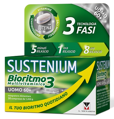 SUSTENIUM BIORITMO3 UOMO 60+ 30 COMPRESSE - Farmacia Mastrangelo 