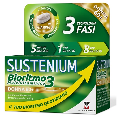 SUSTENIUM BIORITMO3 DONNA 60+ 30 COMPRESSE - Farmacia Mastrangelo 