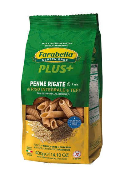 FARABELLA PENNE RISO INTEGRALE E TEFF 400 G - Farmacia Mastrangelo 