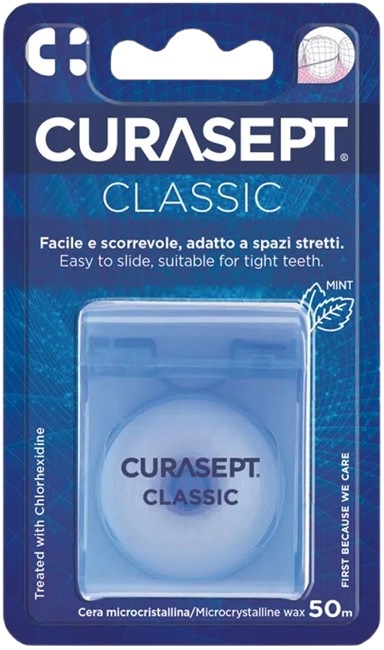 CURASEPT FLOSS CLASSIC CERATO CLOREXIDINA - Farmacia Mastrangelo 