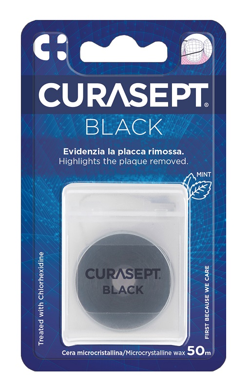 CURASEPT FLOSS CERATO NERO CLOREXIDINA - Farmacia Mastrangelo 