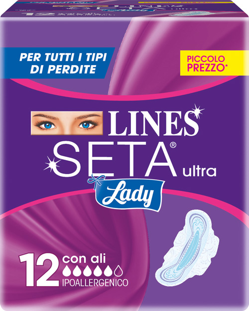 LINES SETA ULTRA LADY CON ALI 12 PEZZI - Farmacia Mastrangelo 