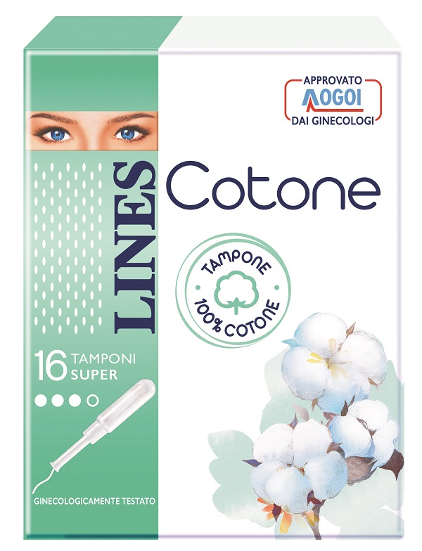 LINES COTONE TAMPONE SUPER 16 PEZZI - Farmacia Mastrangelo 