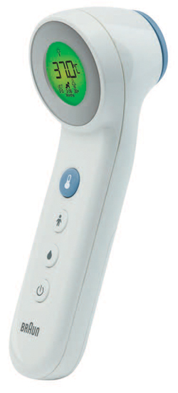 TERMOMETRO BRAUN TOUCH + NO TOUCH MODELLO BNT400 3 IN 1 PER MISURAZIONE TEMPERATURA A DISTANZA DELLA FRONTE CIBO E BAGNO - Farmacia Mastrangelo 