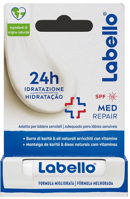 LABELLO MED REPAIR SPF15 24H IDRATAZIONE FONDENTE SULLE LABBRA 5,5 ML - Farmacia Mastrangelo 