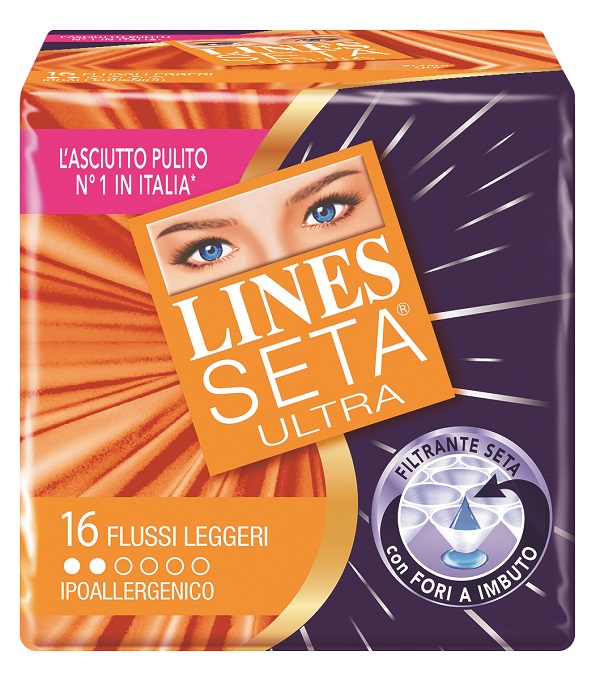 ASSORBENTE LINES SETA ULTRA LEGGERO 16 PEZZI - Farmacia Mastrangelo 