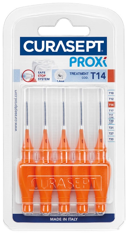 CURASEPT PROXI T14 ARANCIO/ORANGE 5 PEZZI - Farmacia Mastrangelo 