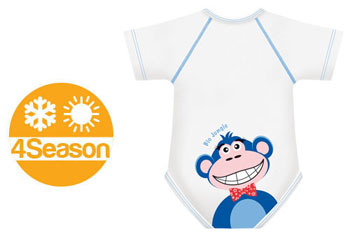 BODY 0/36M BIO COTTON 4SEASON SCIMMIA - Farmacia Mastrangelo 
