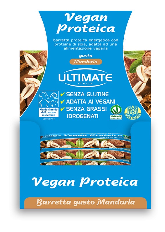 ULTIMATE BARRETTA VEGAN PROTEICA MANDORLA 24 X 40 G - Farmacia Mastrangelo 