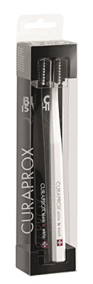 SPAZZOLINO CURAPROX WHITE IS BLACK WHITE/BLACK 2 PEZZI - Farmacia Mastrangelo 