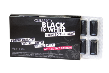 CURAPROX BLACK IS WHITE TO GO CHEWING GUM SLEEVE 12 PEZZI - Farmacia Mastrangelo 