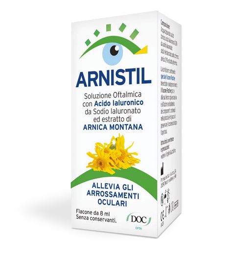 ARNISTIL SOLUZIONE OFTALMICA ACIDO IALURONICO 0,2% + ESTRATTO DI ARNICA MONTANA 0,1% FLACONE 8 ML - Farmacia Mastrangelo 
