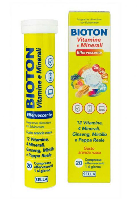 BIOTON VITAMINE E MINEALI 20 COMPRESSE EFFERVESCENTI - Farmacia Mastrangelo 
