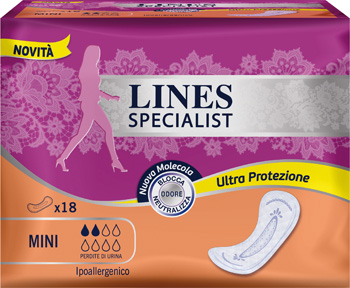 LINES SPECIALIST PANNOLONE MINI FARMA 18 PEZZI - Farmacia Mastrangelo 