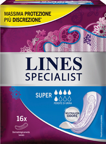 LINES SPECIALIST PANNOLONE SUPER FARMA 16 PEZZI - Farmacia Mastrangelo 