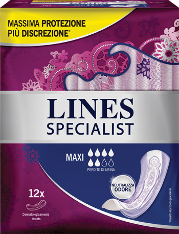 LINES SPECIALIST PANNOLONE MAXI FARMA 12 PEZZI - Farmacia Mastrangelo 