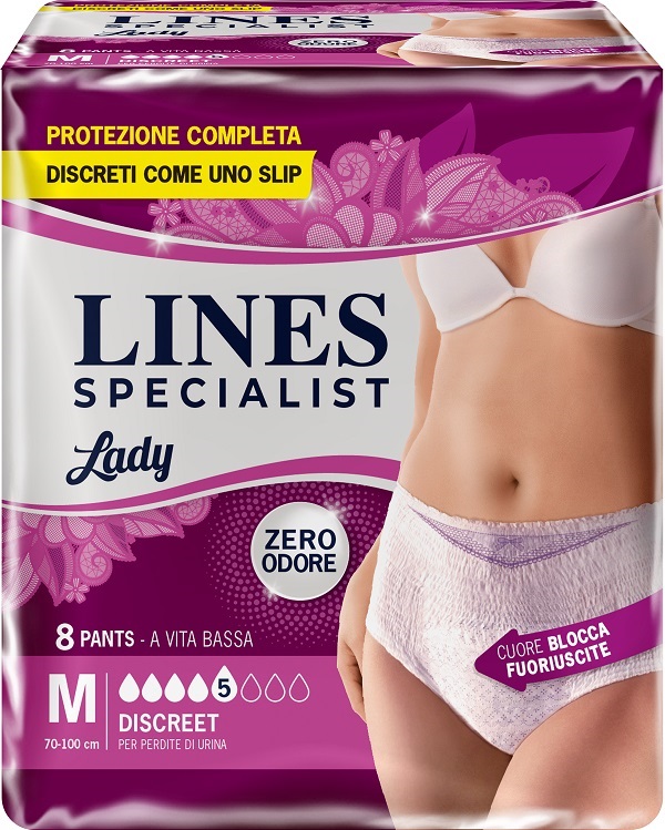 LINES SPECIALIST PANTS DISCREET M FARMA 8 PEZZI - Farmacia Mastrangelo 