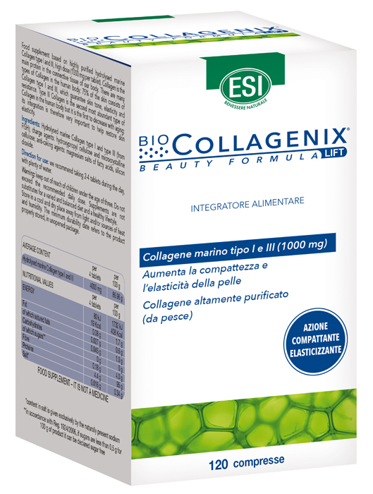 ESI BIOCOLLAGENIX 120 COMPRESSE - Farmacia Mastrangelo 