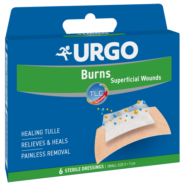 CEROTTO URGO USTIONI SUPERFICIALI 5X7CM 6 PEZZI - Farmacia Mastrangelo 