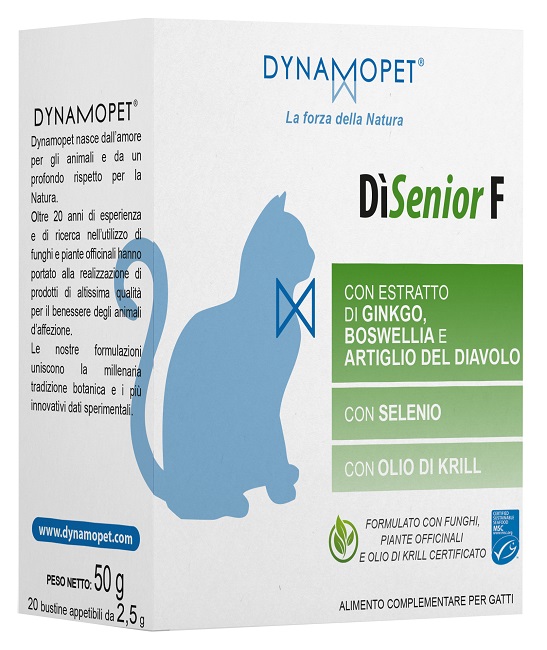 DISENIOR F PER GATTI 20 BUSTINE APPETIBILI DA 2,5 G - Farmacia Mastrangelo 